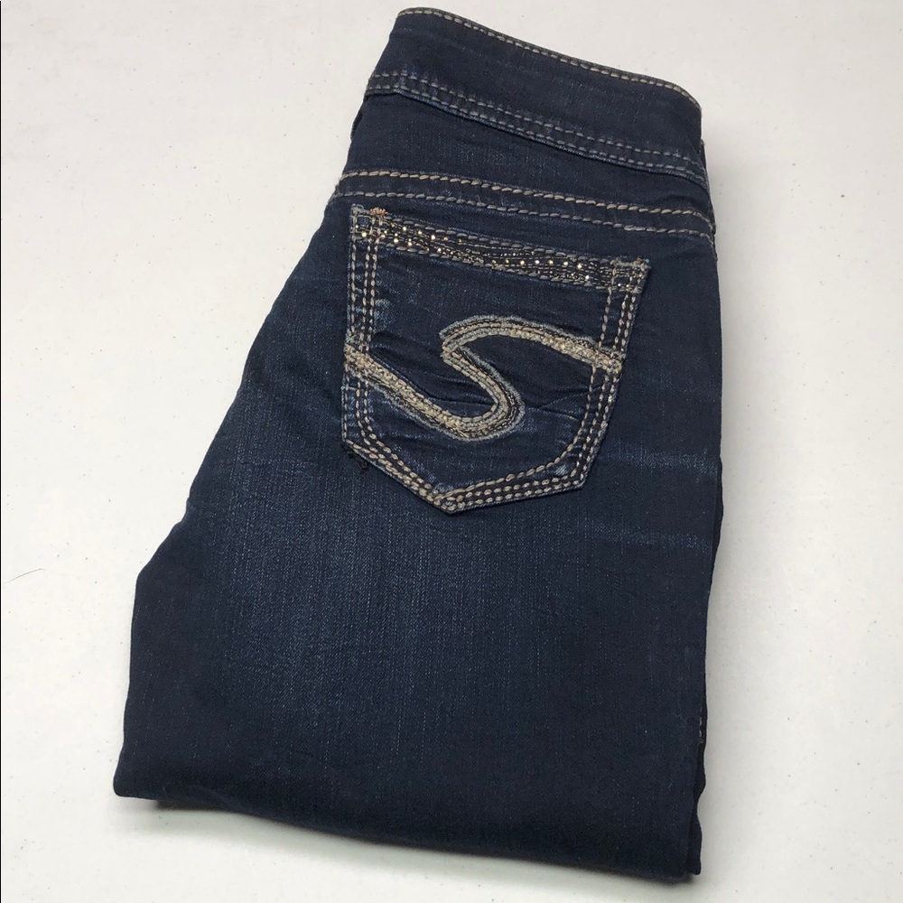LIKE NEW SILVER SUKI MID STRAIGHT JEANS 26x32 ⭐️